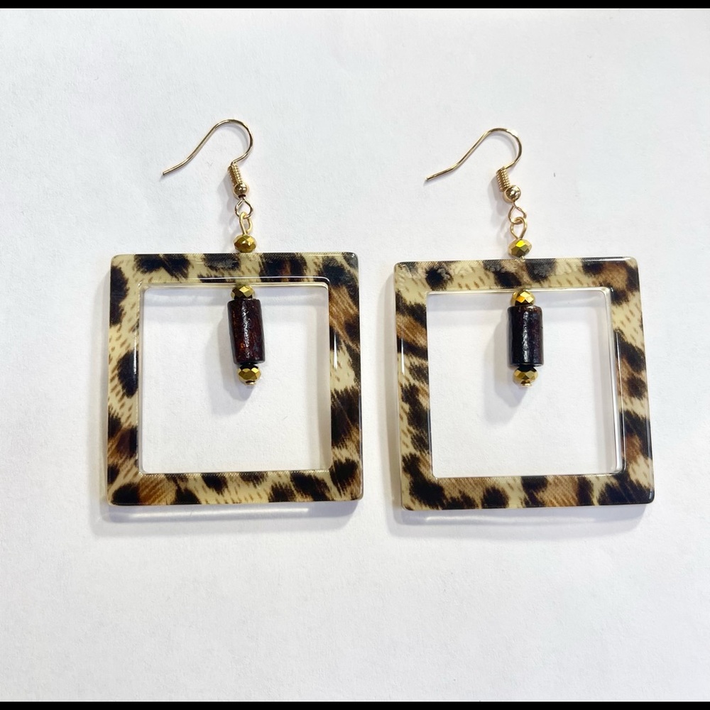 Leopard Print Earrings